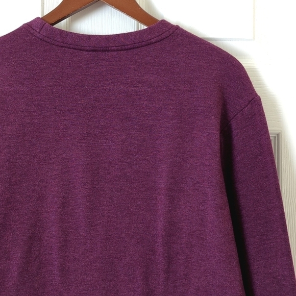 Orvis Classic Fleece Lined Oversized Pullover Crewneck Sweatshirt Plum Purple XS - Picture 12 of 13